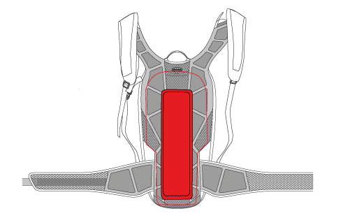 Integration CB 1 Light Protektor im Rucksack Integration CB 1 Light Protektor im Rucksack